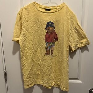 Polo by Ralph Lauren Yellow T-Shirt with Bear Graphic